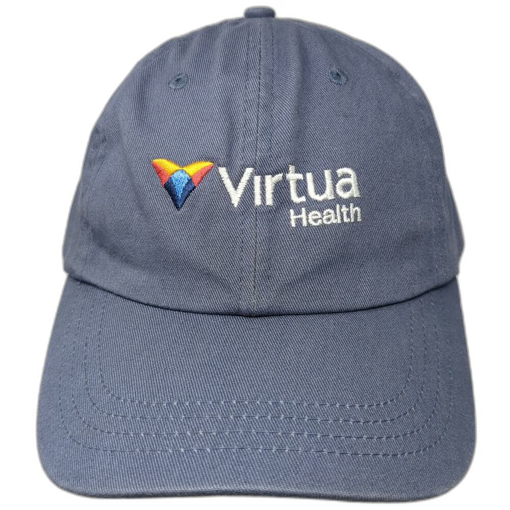 Paramount Baseball Cap Blue One Size Slideback Virtua Health Logo Cotton Hat